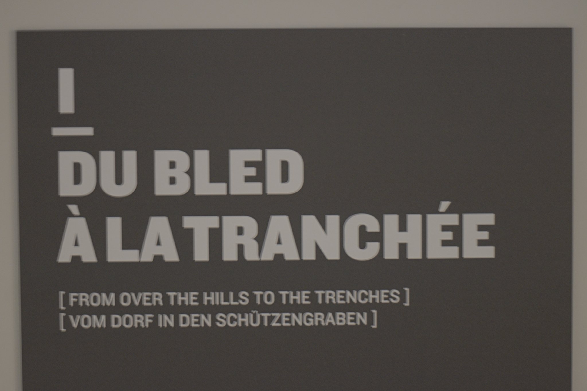 Panneau d'exposition : Du bled à la tranchée